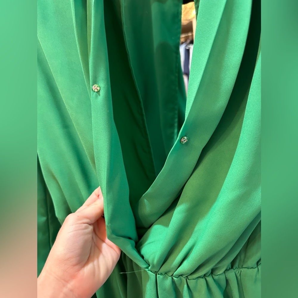 Green Superdown Romper Small Revolve Long Sleeve … - image 2